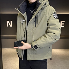 标50白鸭绒工装加厚外套2025新款男装羽绒服C317-Y6803-P215，男装羽绒服，电商C317