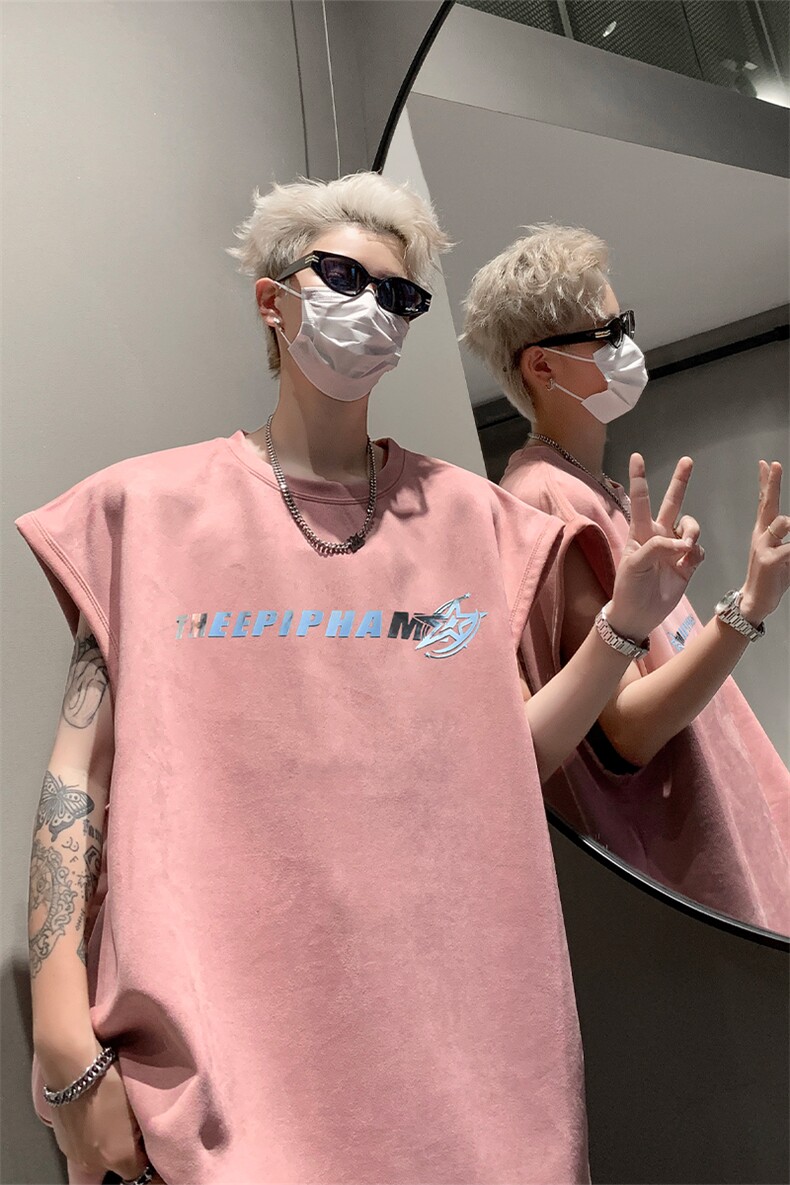 麂皮绒背心/马甲/坎肩2025夏季男装无袖T恤XZ514-2-2024118-P28,男装背心/马甲,星座514-2(原B239)