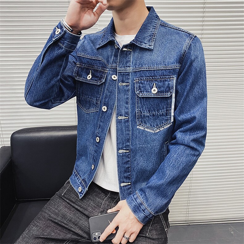 店主风牛仔外套男士潮牌上衣韩版潮流春秋新款休闲夹克9157图片