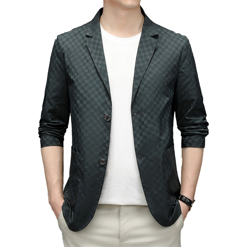 单西外套男2023春季新款商务宽松西服帅气休闲西装SFTX2208-P130,男装西服,电商B212（原钱塘6029）