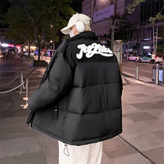 字母贴标棉衣男冬季加厚男士棉服潮流棉袄灯芯绒A266-WMY8623-P75，男装棉衣，电商A266