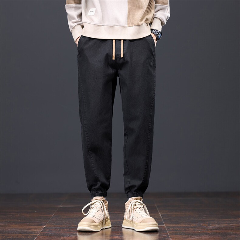 松紧腰抽绳束脚卫裤男款休闲青年秋冬潮牌男士运动裤子K299-P38,男装休闲裤,星座610（原A335）