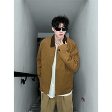 现货3000件2026春季新款水洗帆布翻领底特律夹克男外套JK570P75，男装夹克，星座301D-2(原星座1004-1）