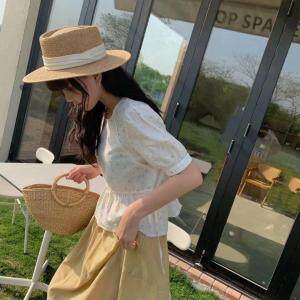 —郭郭家— 【夏款现货】韩式气质花色小衫，女装，郭郭家