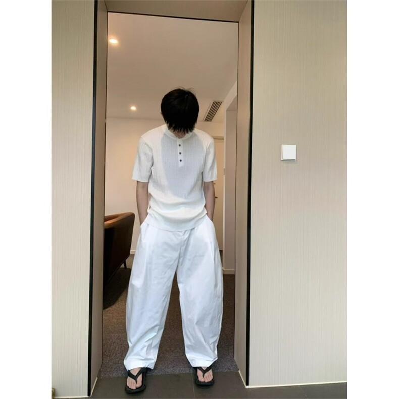 网络图现货男士夏季新款冰丝镂空翻领针织衫T恤男短袖RG58-P55,男装T恤,星座1005-6