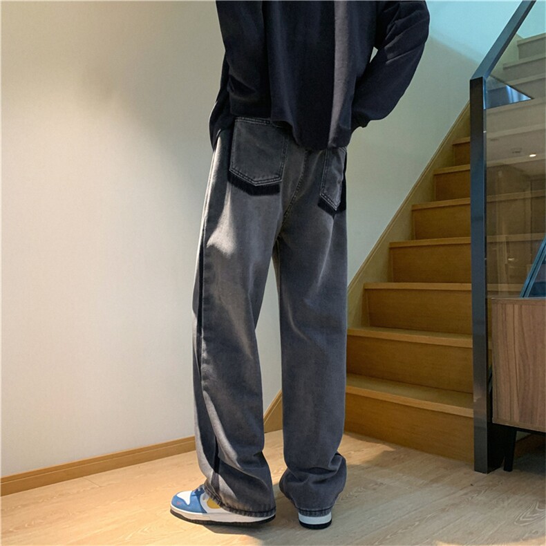 开春新品美式高街牛仔裤休闲裤直筒潮男长裤N01621-P43,男装牛仔裤,星座308B-1