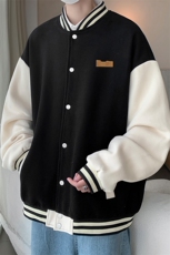 摇粒绒棒球服男大码开衫卫衣男夹克BF86293-P65，男装夹克，电商A040