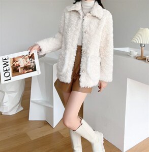 水貂拼皮毛一体外套，其它，有声有色