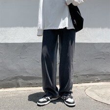 四季主推宽松阔腿拖地牛仔裤长裤B377-N672-P45-限58，男装牛仔裤，电商B377