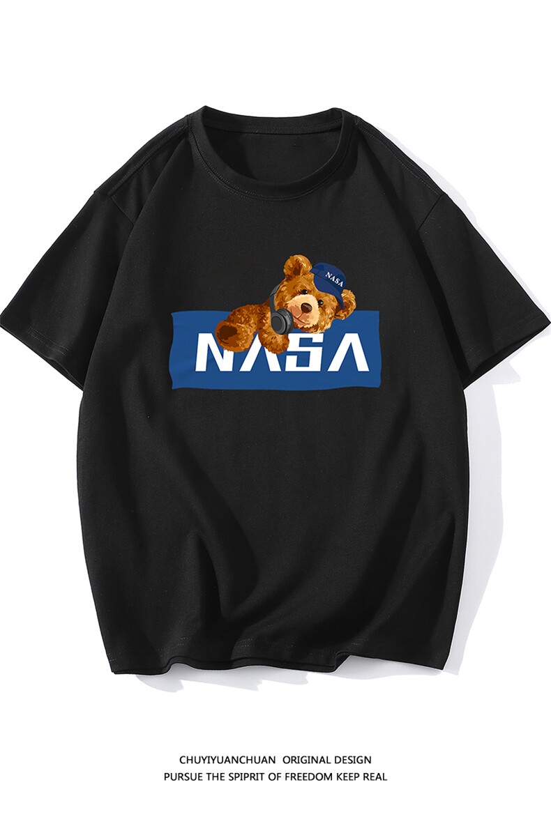 NASA纯棉短袖t恤男大码半袖打底衫宽松体恤衫DX17247-P20,男装T恤,电商A040A