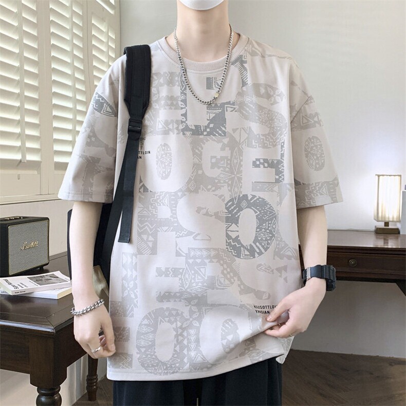 7A抗菌夏季大码潮流时尚动漫印花男士短袖,男装T恤,星座1107-1