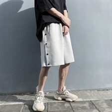 ins潮牌夏季薄款排扣卫裤男宽松运动休闲短裤帅气五分裤DK830-p27，男装休闲裤，星座1008-1