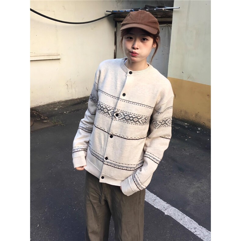 网图现货美式宽松提花毛衣男女M87P60,男装针织衫/毛衣,星座205-3