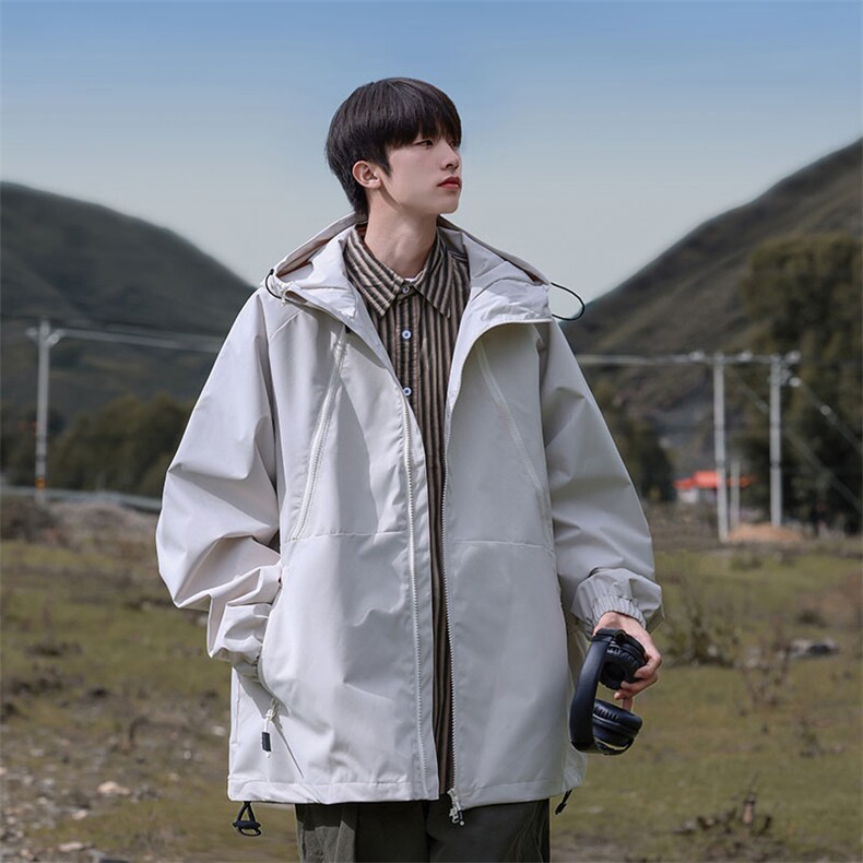 Cityboy情侣时尚连帽冲锋衣外套夹克团体班服,男装夹克,星座301D-5(原星座1415）