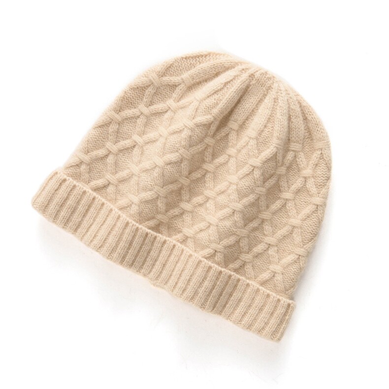 2024新款多色保暖针织帽冬季35%，帽子，戎咖羊绒