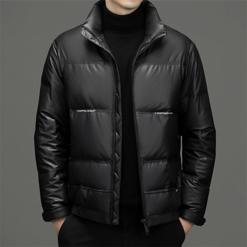 羽绒服加厚保暖冬装外套2023新款立领冬季商务休闲中年男装上衣,男装羽绒服,电商B212（原钱塘6029）