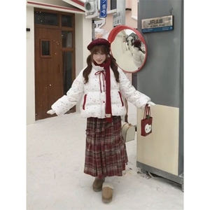 1506A/G78550/P89韩版甜美兔兔可爱印花棉服外套女图片