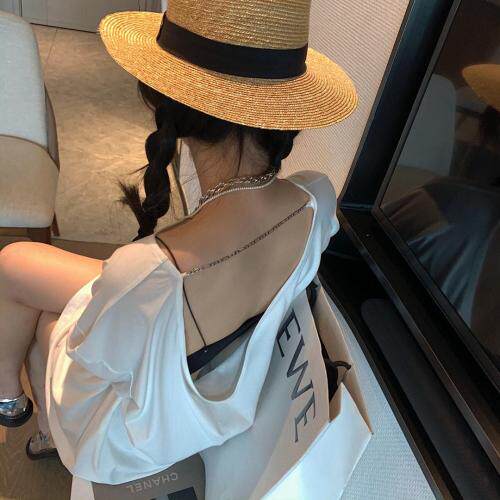 露背链条罩衫，女装，XTZ style