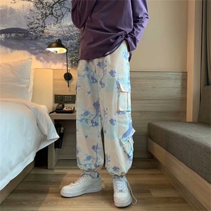 春夏运动休闲裤男直筒垂感ins潮牌港风K1119P33图片