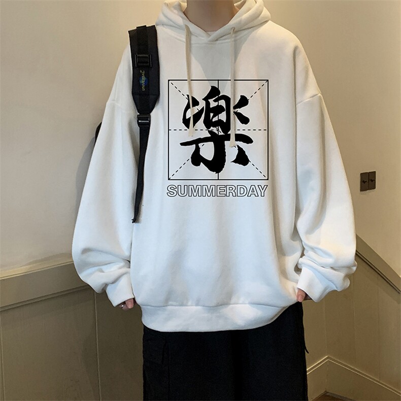 纯棉连帽卫衣男大码运动帽衫宽松薄WY2197-P35加绒款-P40,男装卫衣,电商A040