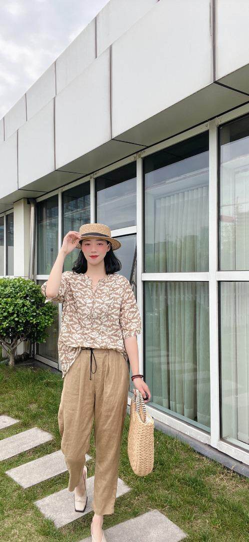 纯苎连衣裙小衫裤子裙子衬衣 时尚风 风淑女风休闲风，女装连衣裙，川哲