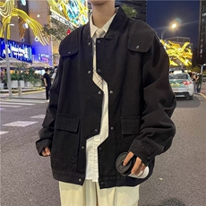 酒红色飞行员夹克男秋季高级感外套欧美高街美式R星冲锋衣JK888，男装夹克，星座1116A-1（原606A）