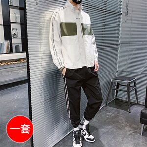 春季新款运动套装男休闲裤外套立领夹克两件套CYTZ16图片