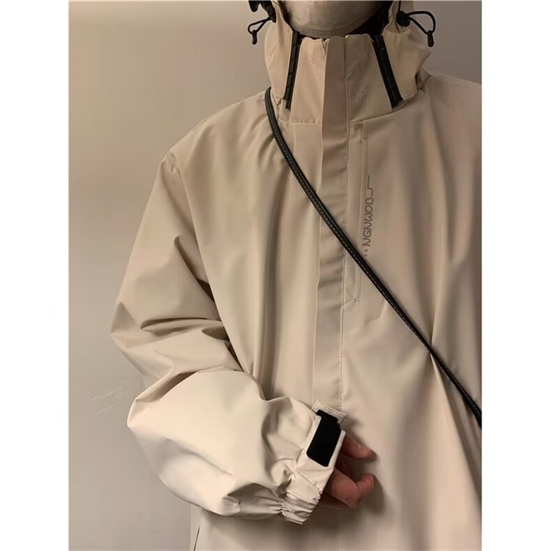 黑武士冲锋衣外套男春秋机能风连帽夹克vintage美式登山服Y48-P65,男装夹克,星座1008