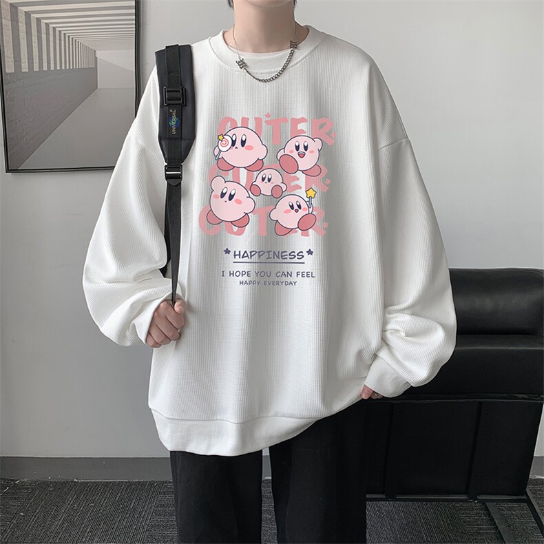 华夫格卫衣圆领卫衣男大码长袖t恤男外套 HW76310-P30图片