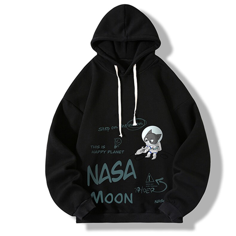 NASA联名同款纯棉连帽卫衣男大码运动帽衫宽松薄WY2187-P35,男装卫衣,电商A040