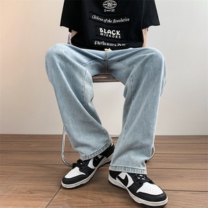大码直播品质直筒松紧腰牛仔裤库存1W件B342-W110-特P32图片