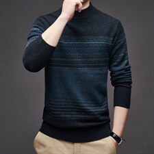 BSS6111限价238元男士新款长袖半高领纯羊毛针织衫休闲青年P168，男装针织衫/毛衣，电商B360