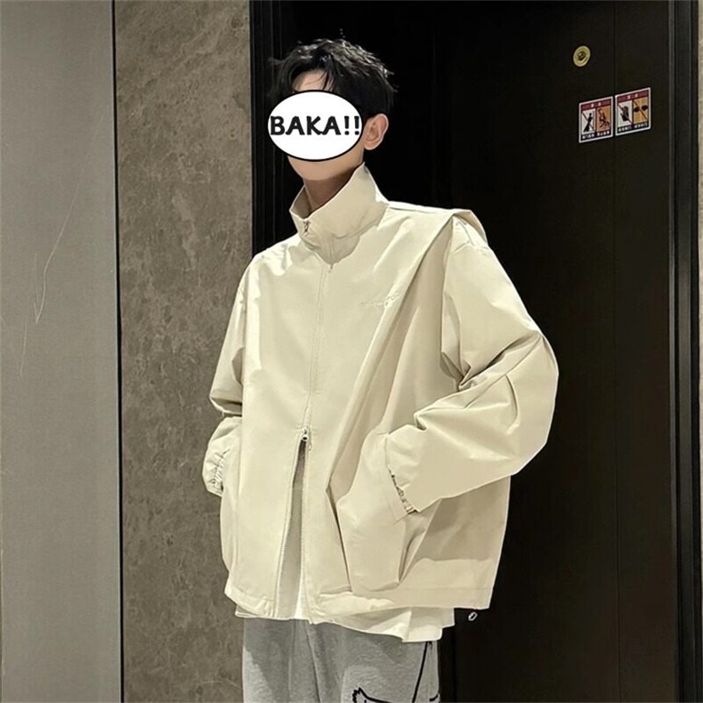 网图 立领防冲锋衣男潮牌飞行员夹克机能风痞帅外套 K2610-P58图片