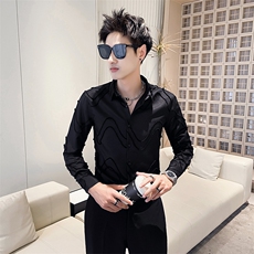 301A-1/H506/P5824秋季男士新款工艺纯色长袖衬衫男休闲修身衬衣，男装衬衫，星座301A-1
