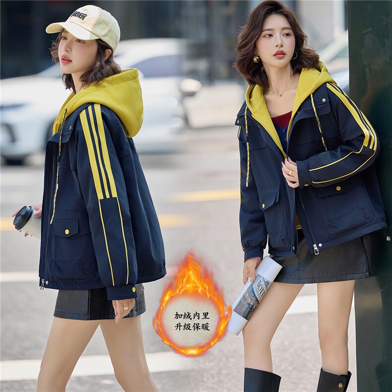 2025年冬季时尚休闲假两件外套，女装短外套，红依一坊