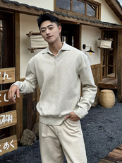 秋冬polo毛衣针织打底衫极简肌理感H58019-P70，男装T恤，星座1012-1