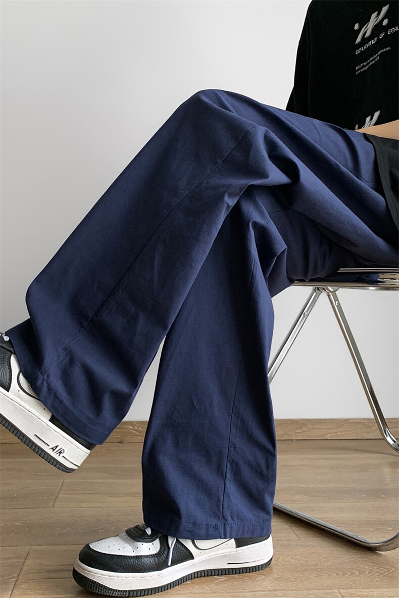 8XL-M特大码肌理感冰丝薄款休闲裤长裤男宽松百搭情侣裤K919P58,男装休闲裤,电商D206-1
