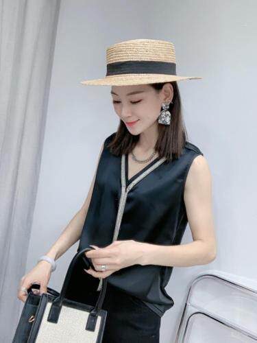 流苏链条醋酸面料背心，女装背心吊带，帝瀛 DY