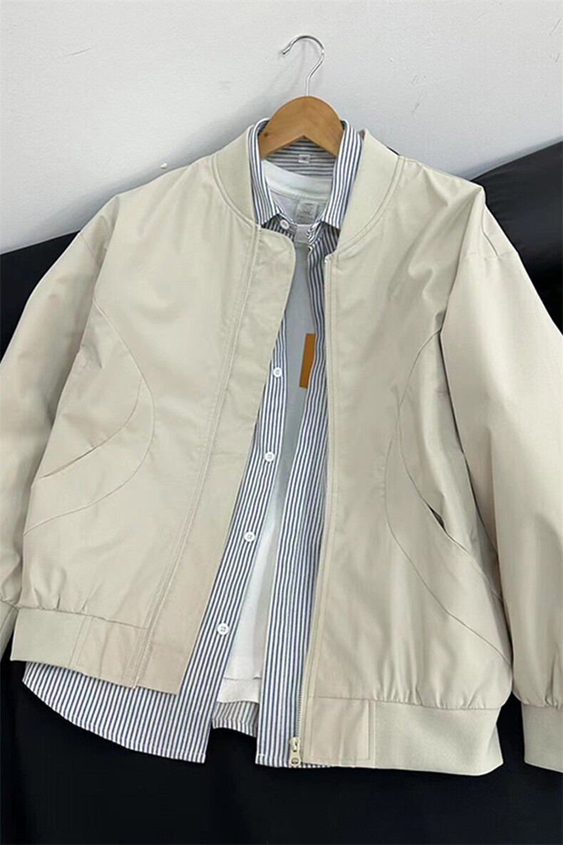 美式短款ma1飞行员夹克男款秋季穿搭立领棒球服cleanfit正肩外套,男装夹克,电商B221