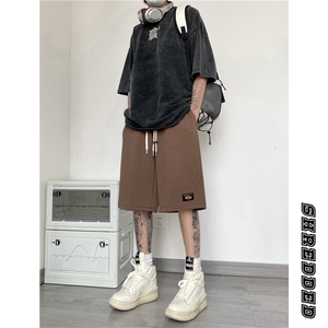 男生夏季新款ins潮流小标短裤系带宽松五分裤B315-K23287-p35控48图片