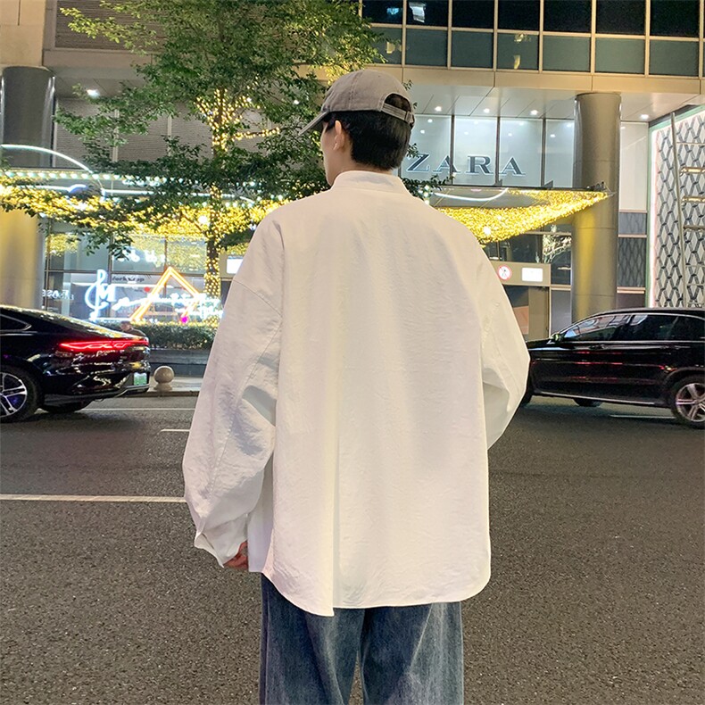 高街潮流衬衫潮牌宽松休闲上衣A161-6787-P46,男装衬衫,电商A161