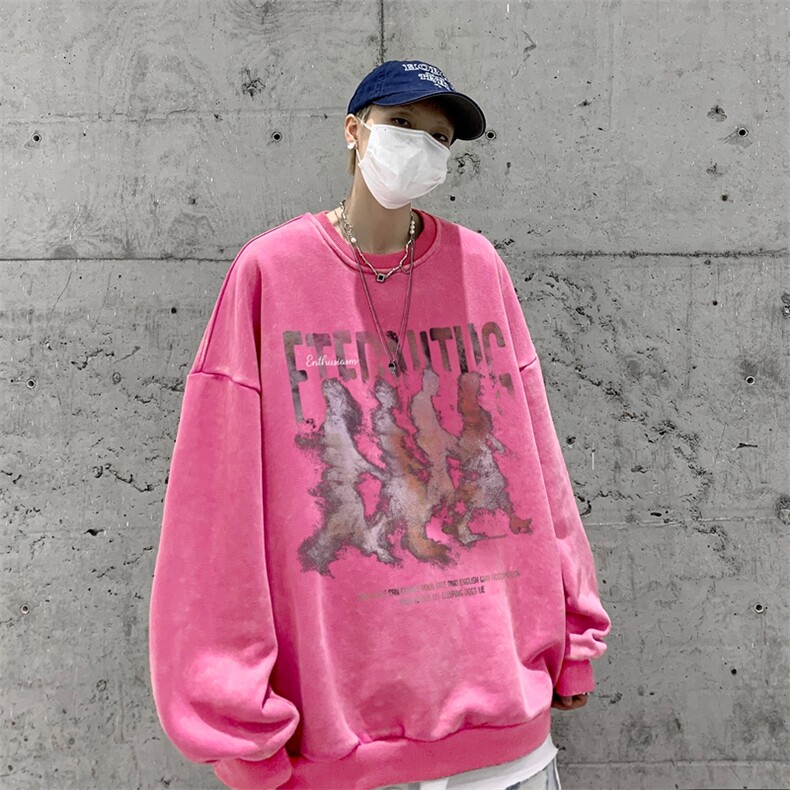 美式潮牌重磅水洗做旧连帽卫衣力推大码男XZ517A-2-Y7751-P58,男装卫衣,星座517A-2