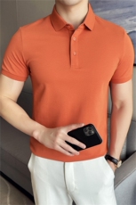 深度备货抖音主推高品质主推纯色短袖T恤翻领Polo衫T0257-，男装T恤，电商D342