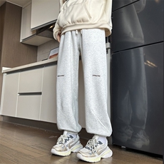 提供视频抖音无差价！男士华棉刺绣休闲裤运动裤QT707-k838，女装休闲裤，星座617B