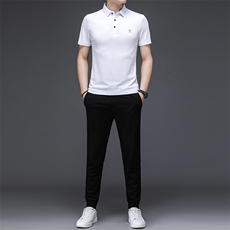 JG1869男士2023年春夏季新款运动套装短袖长裤T恤卫裤二件套P110，男装休闲套装，电商B360