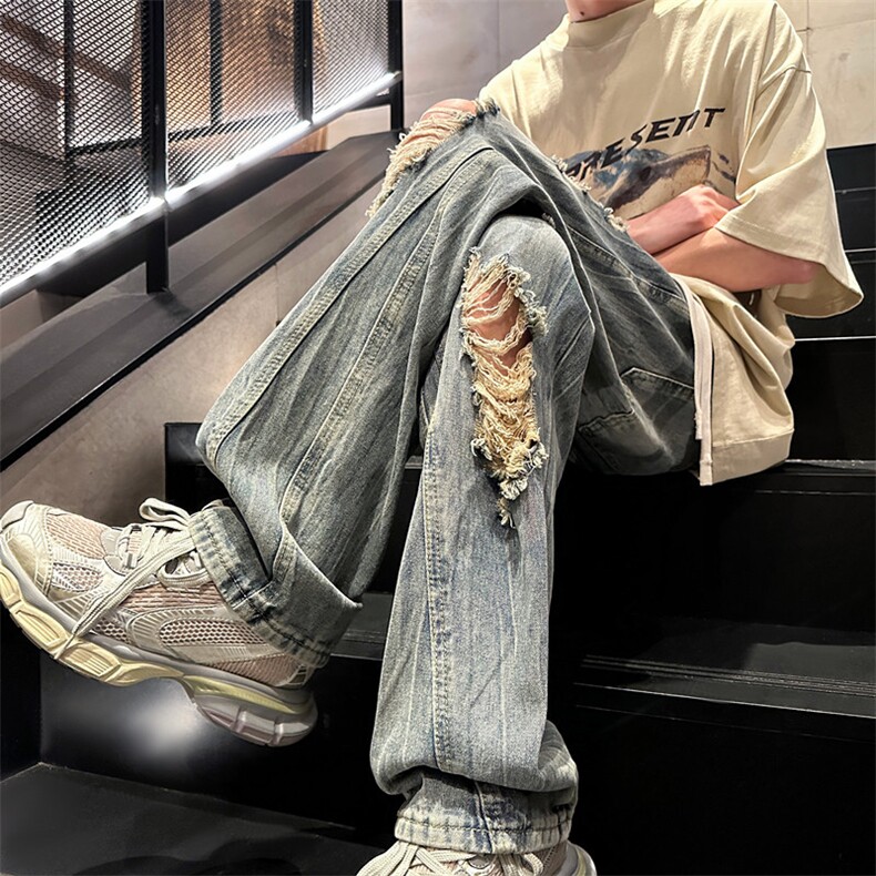 XZ616夏季新款破洞牛仔裤休闲九分裤TY2490P65控78,男装牛仔裤,星座512A（原616）