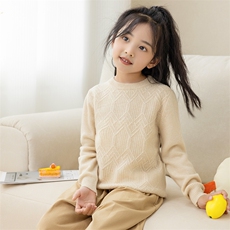 时尚儿童羊毛衫男童女童秋冬新款保暖加厚针织衫宝宝毛衣外套，童装儿童羊毛衫，冰晶童装