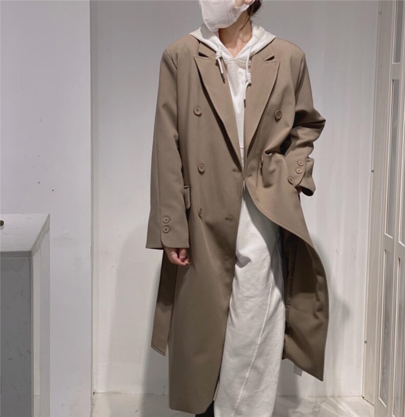 长款西装外套，女装西装，驿谷