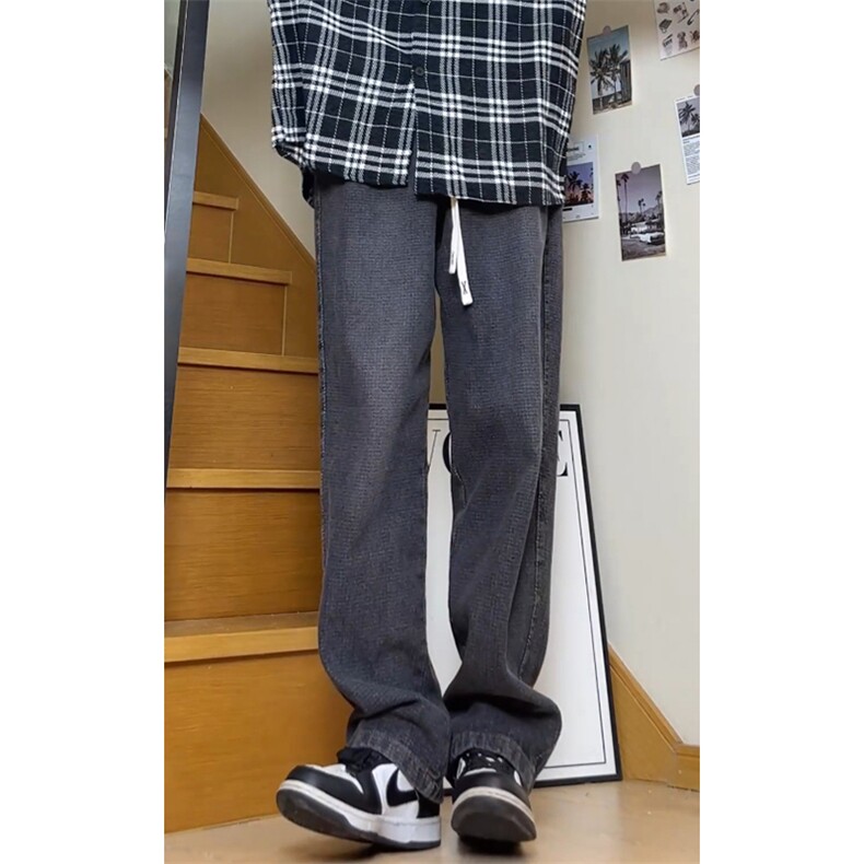 巴家弯刀宽松美式星空纹潮休闲裤水洗牛仔裤男K8503-P35【特价】,男装牛仔裤,电商A007