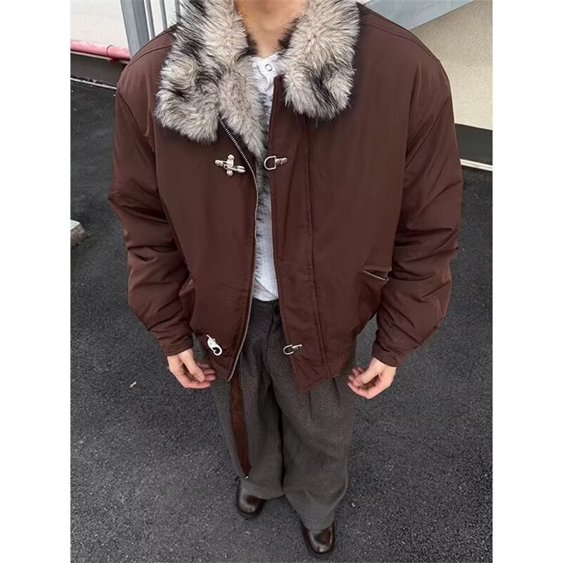 AA2225 P96美式复古座山雕棉服图片